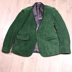 0399 Mage Male Green Velvet Blazer – Men’s XL Party / Costume Jacket